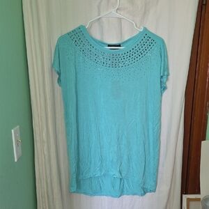 Vintage Y2k Sparkly Bedazzled Short Sleeve Tunic Top